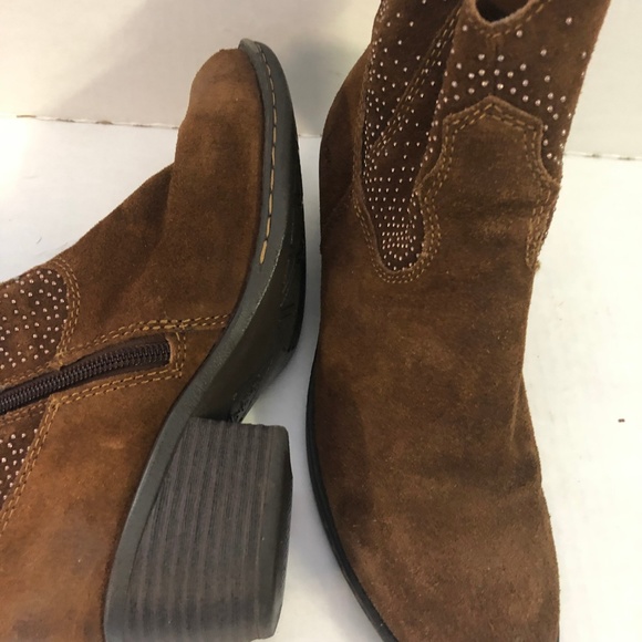 B.Ø.C BOC Western Cowboy Ankle Boots Shorty Zip Studs - Picture 5 of 6